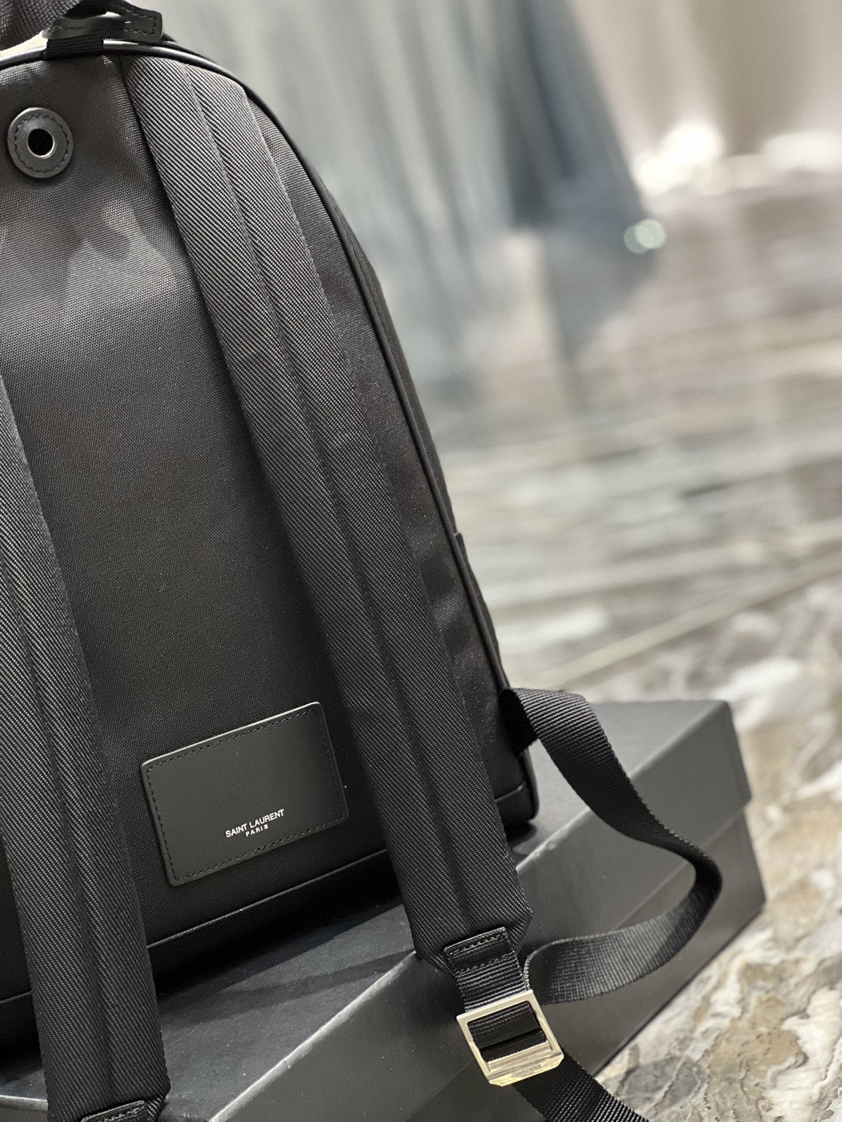 Saint Laurent City Backpack In Canvas Unisex 35cm Black – product image 2