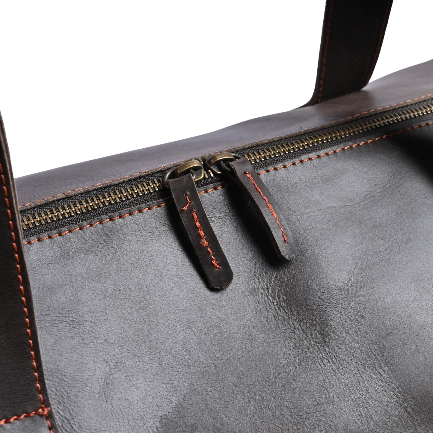 Jacketcart Choco Full-Grain Pull-Up Leather Duffel Bag