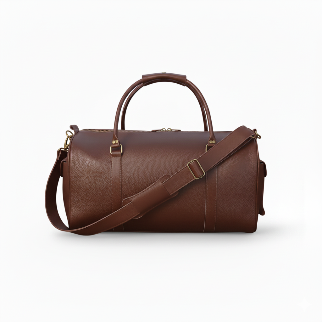 Jacketcart Softy Dark Brown Full-Grain Leather Duffel Bag