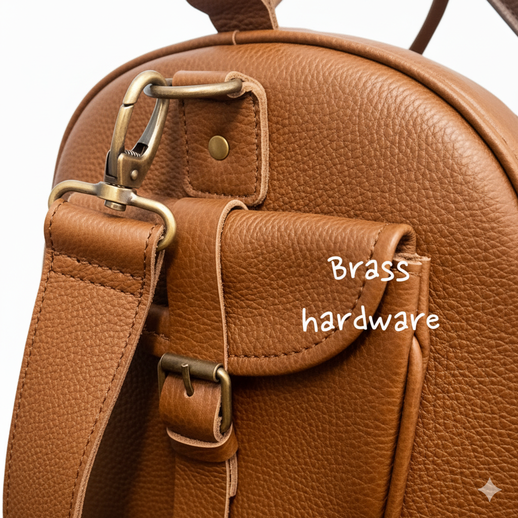 Jacketcart Softy Tan Full-Grain Leather Duffel Bag