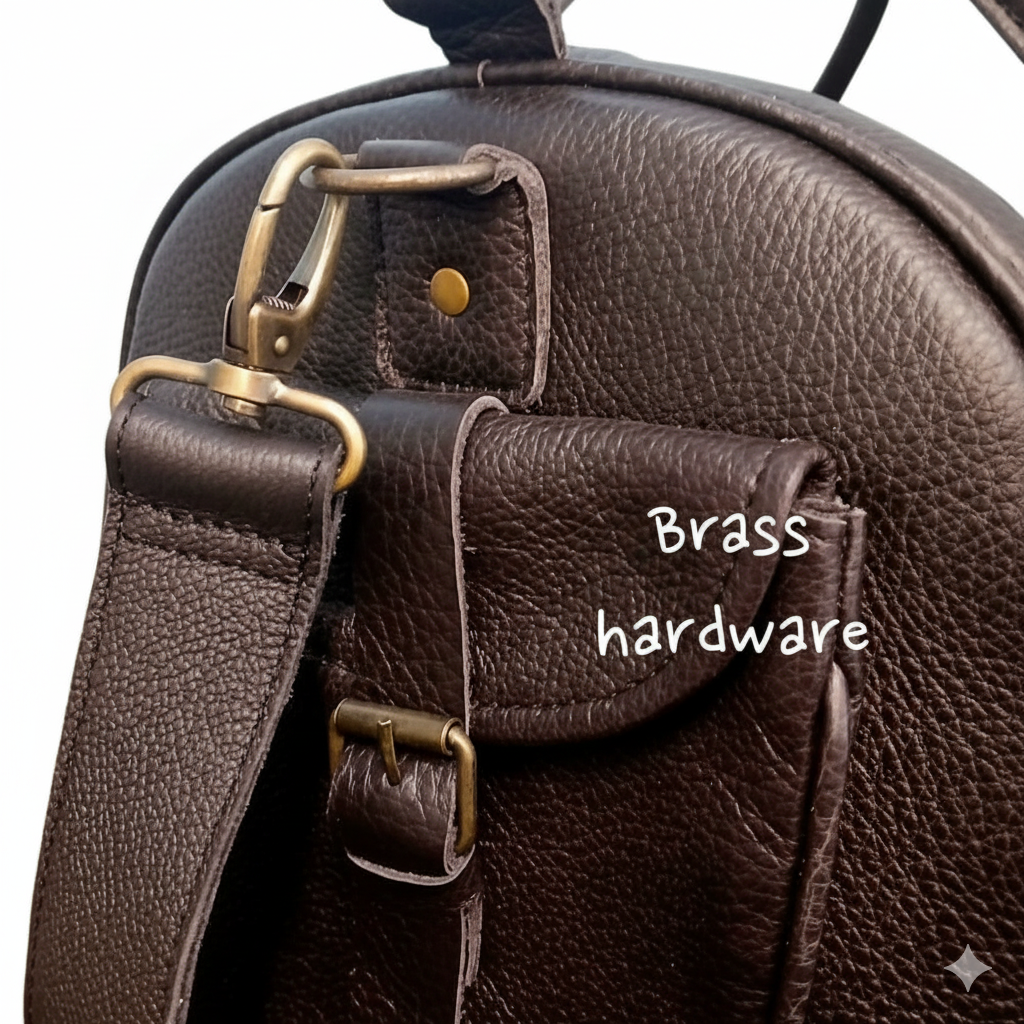 Jacketcart Softy Dark Brown Full-Grain Leather Duffel Bag