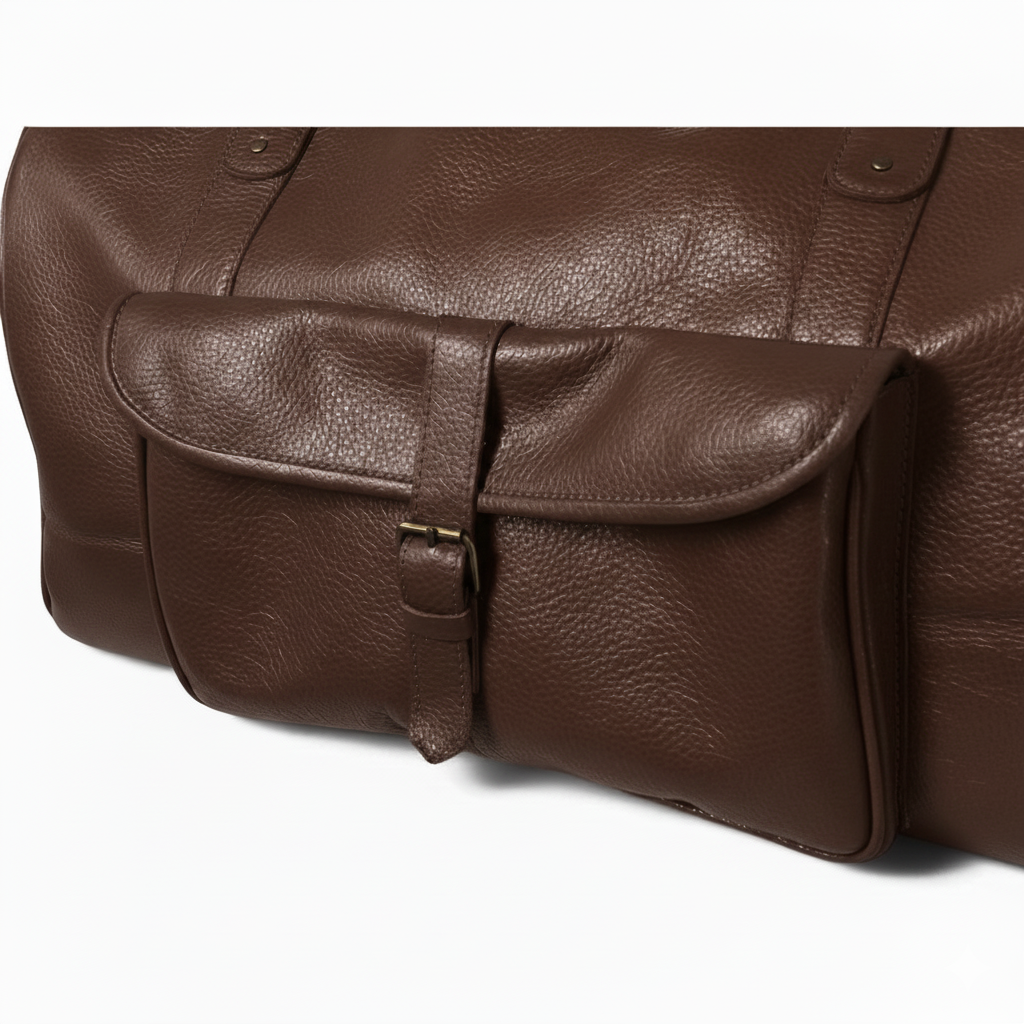 Jacketcart Softy Dark Brown Full-Grain Leather Duffel Bag