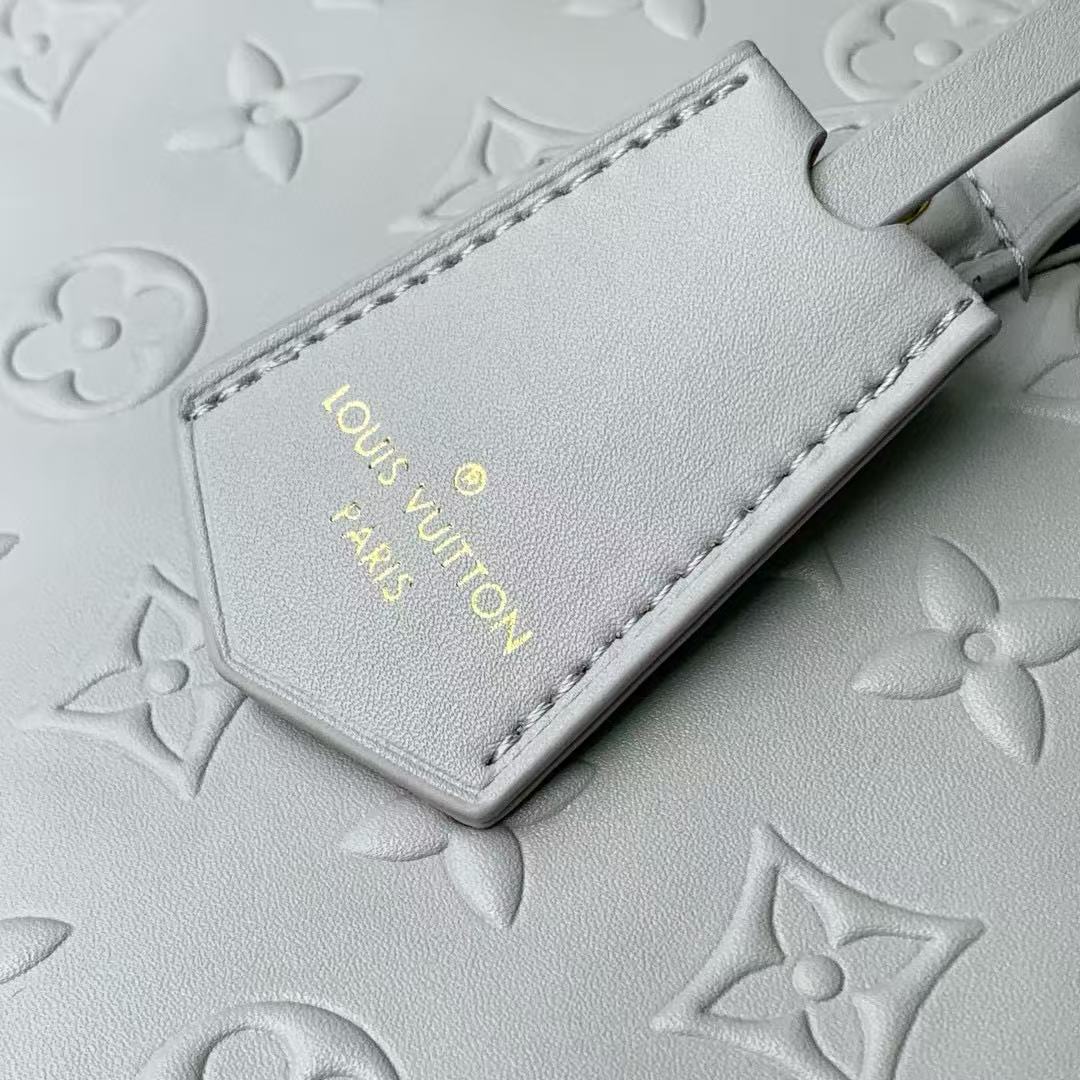Speedy Bandoulière 30 in Grey Embossed Calfskin