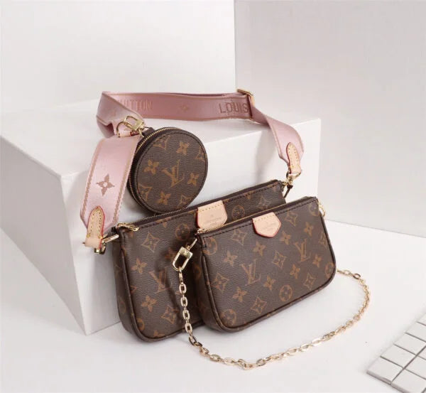 Louis Vuitton Multi Pochette Accessoires Monogram Canvas M44840 Rose Clair