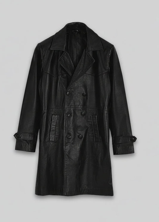 Jacketcart Heritage Leather Trench Coat