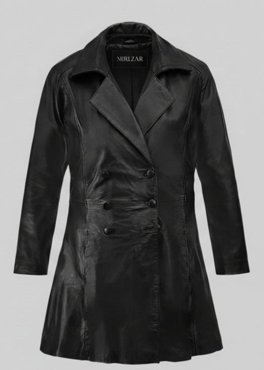 Jacketcart Iconic Leather Trench Coat