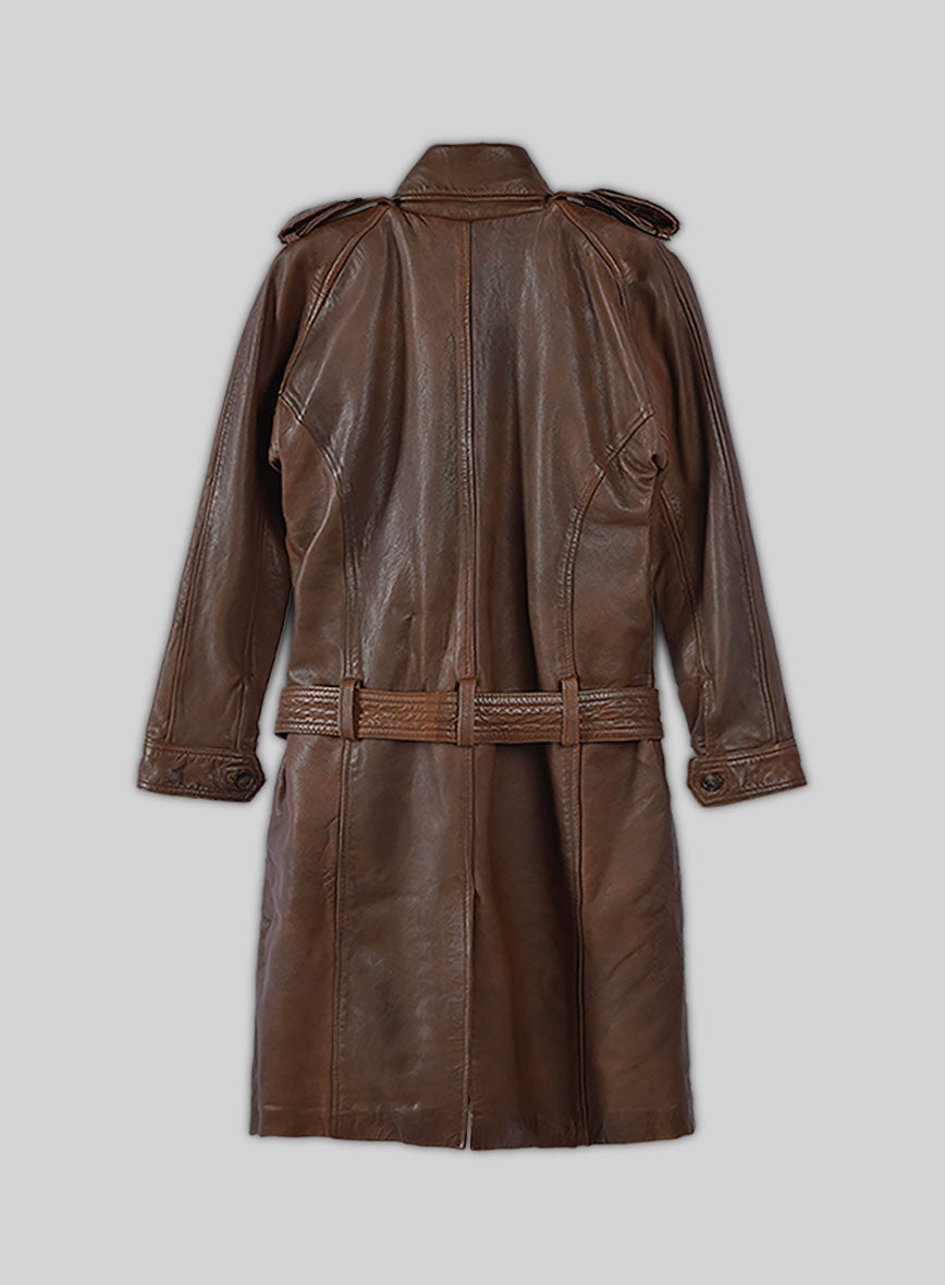 Jacketcart Spanish Brown Leather Long Coat
