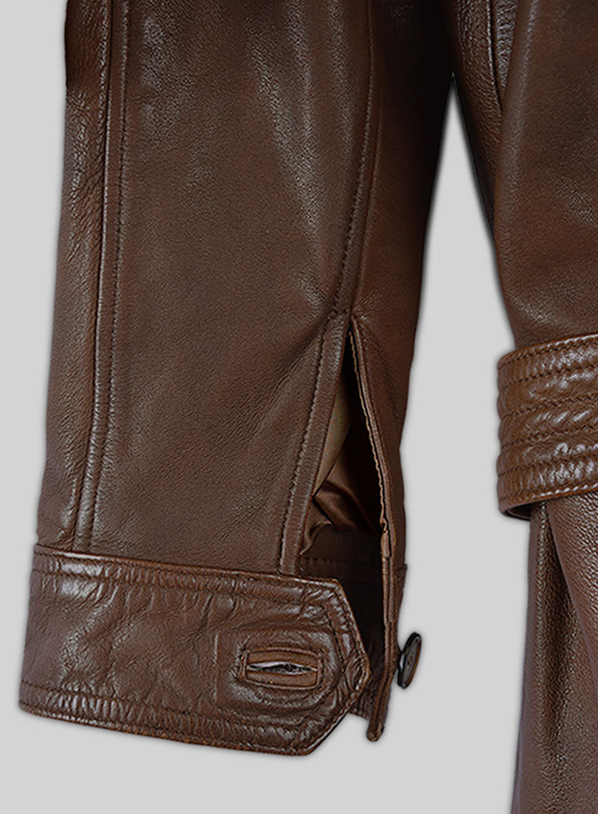 Jacketcart Spanish Brown Leather Long Coat