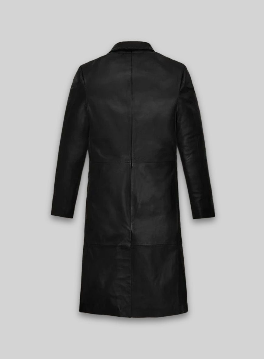 Jacketcart Women’s Black Leather Long Coat