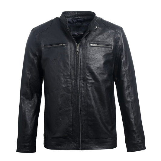 Jacketcart Men Black Leather Jacket