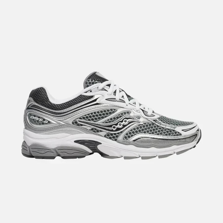 Saucony Progrid Omni 9 Grey Silver Shoes