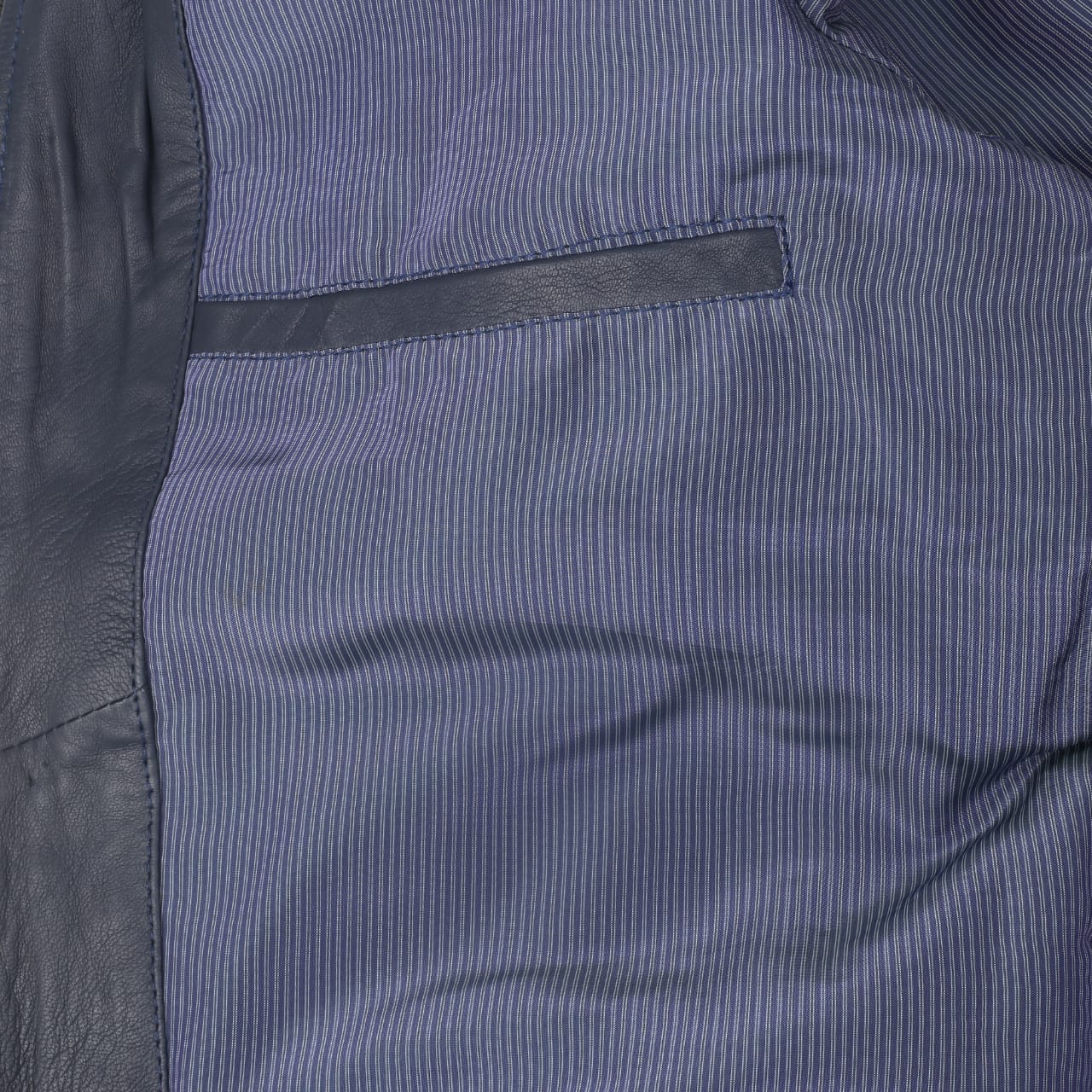 Jacketcart Men Blue Leather Jacket