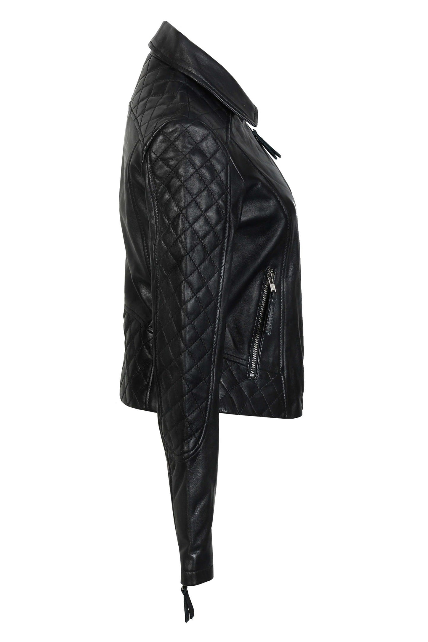 Jacketcart Women’s Black Vintage Biker Leather Jacket