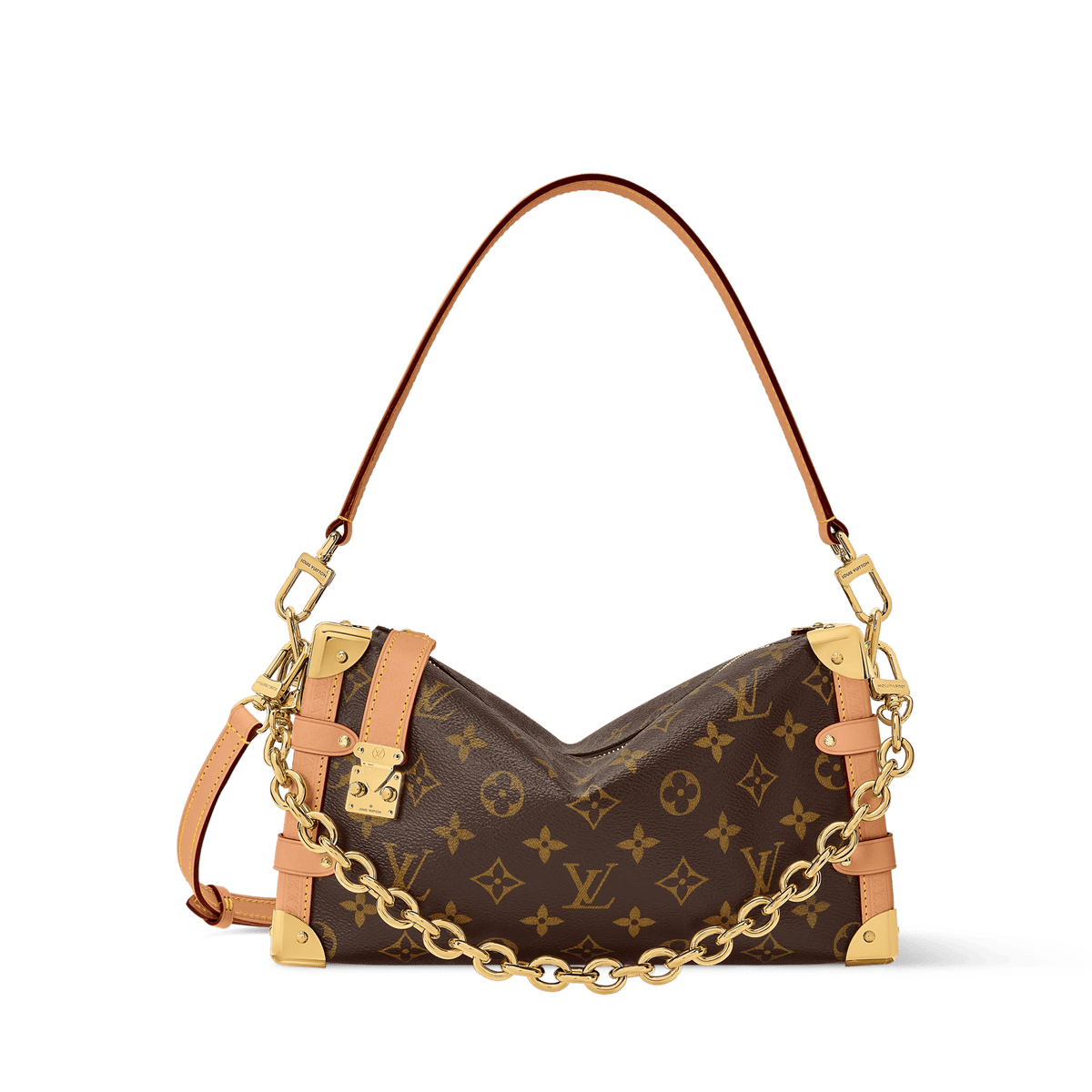 Women's Side Trunk MM East West Monogram Canvas Shoulder Bag