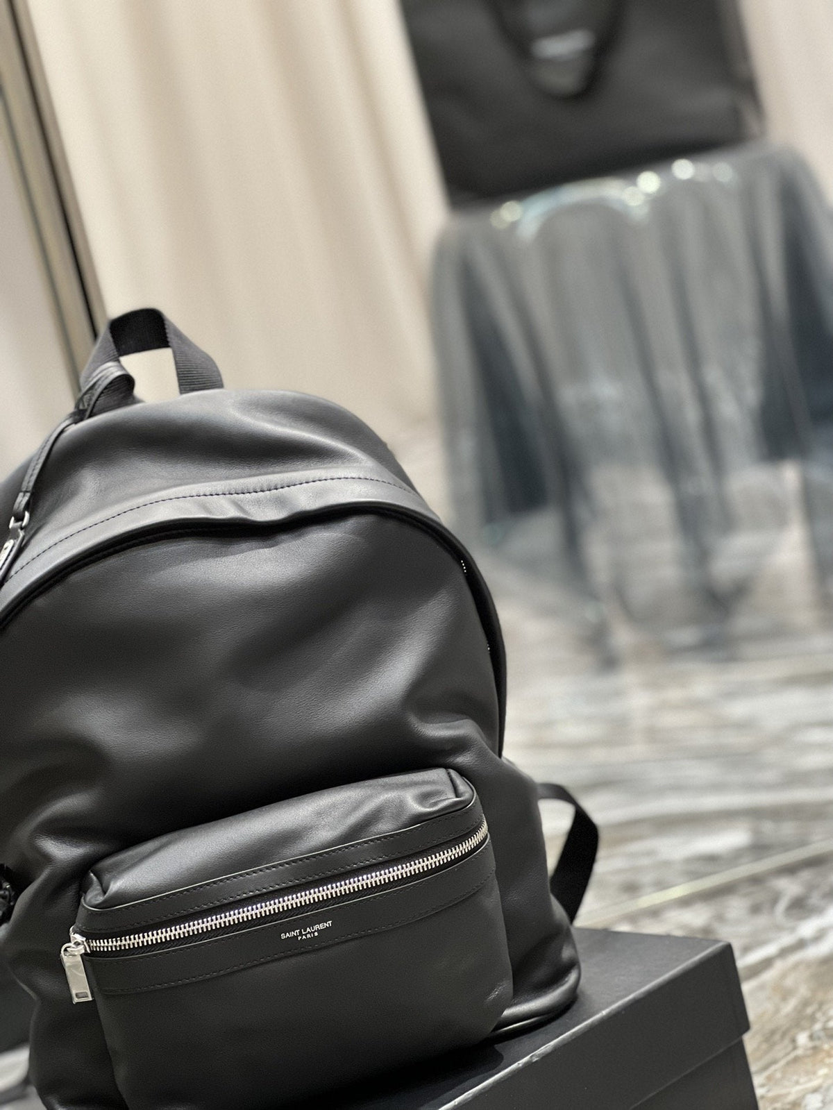 Saint Laurent City Backpack In Unisex 35cm Black – product image 3