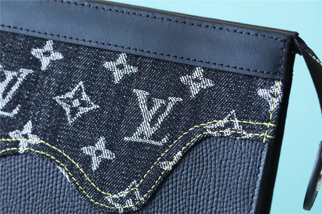 Louis Vuitton Pochette Voyage MM Monogram Drip Black By Nigo For Pre-Spring, Men’s Travel Accessories 27cm LV M45961 –…