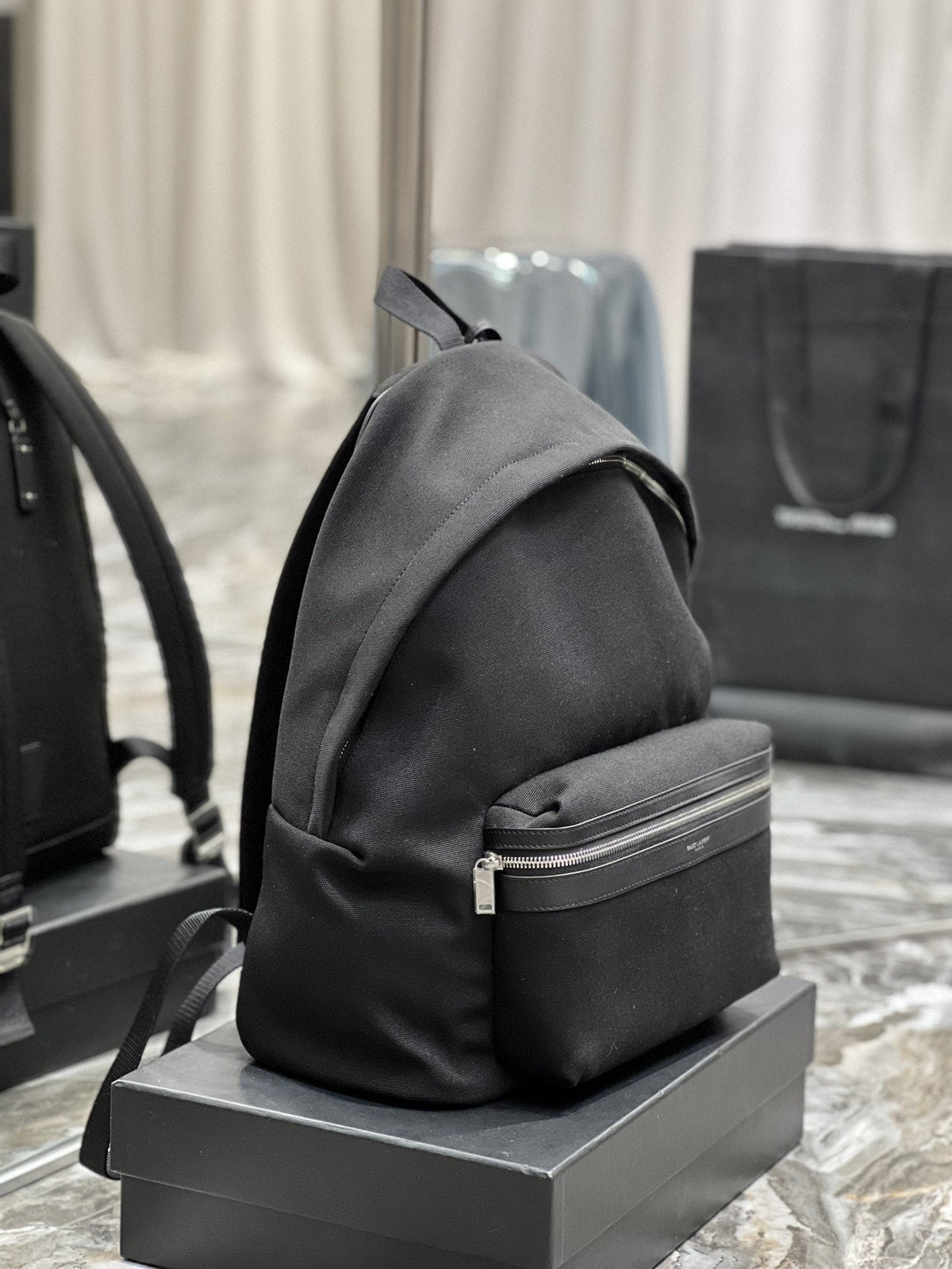 Saint Laurent City Backpack In Canvas Unisex 38cm Black – product image 6