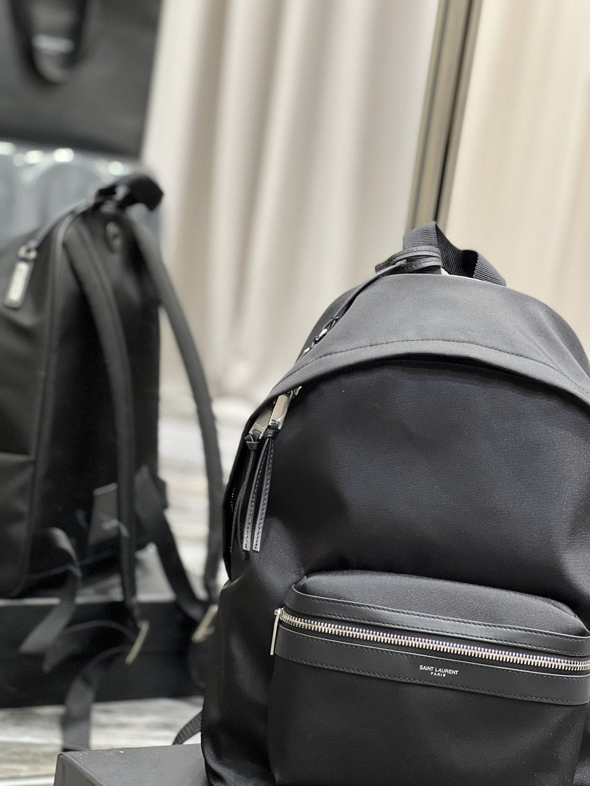 Saint Laurent City Backpack In Canvas Unisex 35cm Black – product image 7