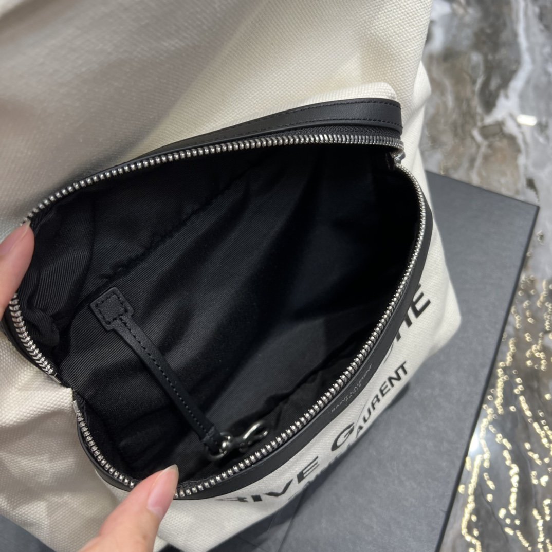 Saint Laurent City Backpack In Canvas Unisex 35cm White – product image 5