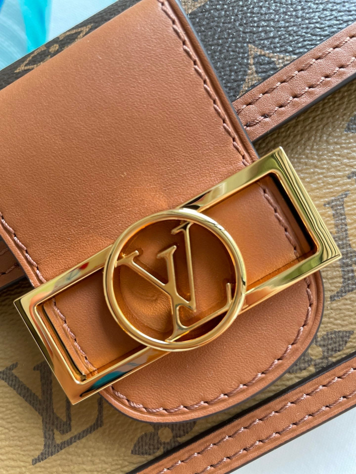 Louis Vuitton Dauphine Chain Wallet Combines Monogram And Monogram Reverse Canvas By Nicolas Ghesquière For Women, Women’s…