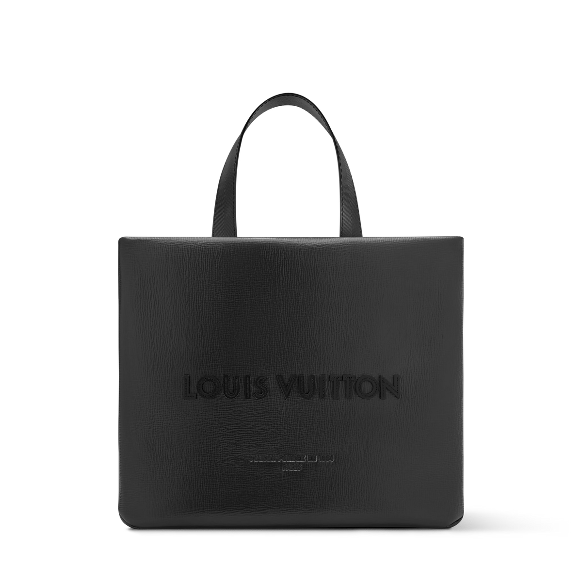 Men's Mini Shopper Tote Monogram Calf Leather Safran Yellow