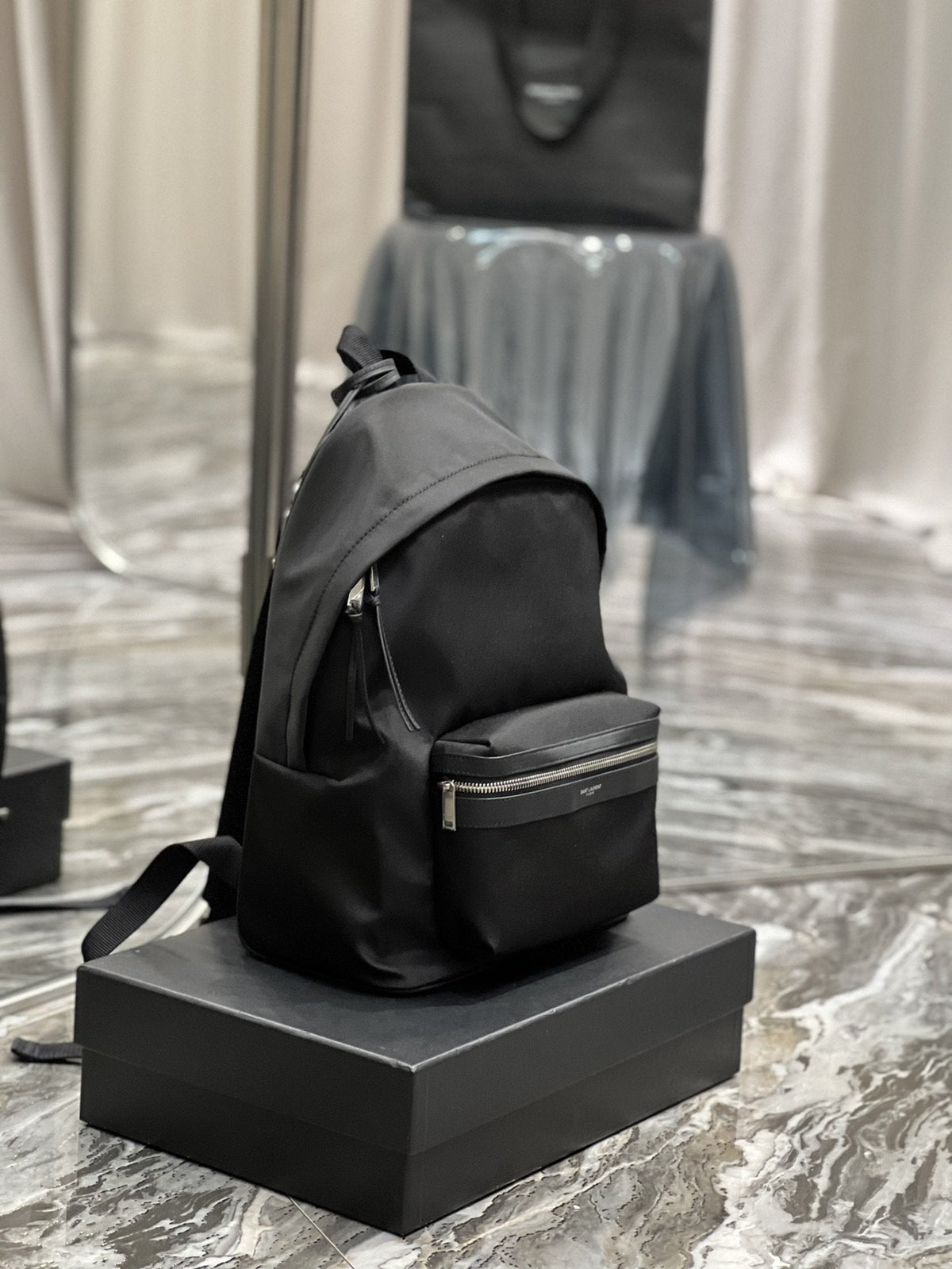 Saint Laurent City Backpack In Canvas Unisex 35cm Black – product image 5