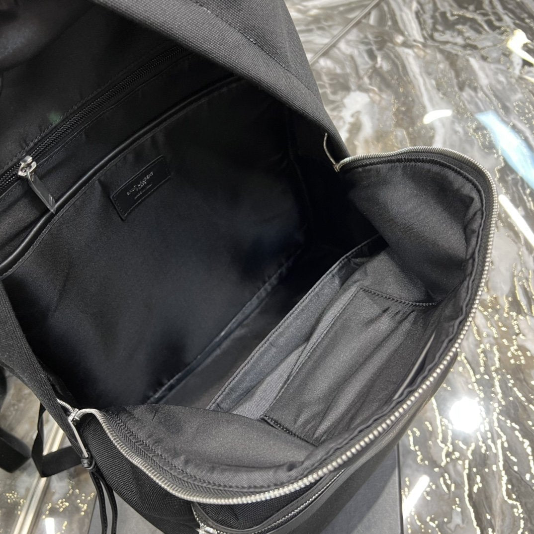 Saint Laurent City Backpack In Canvas Unisex 38cm Black – product image 5