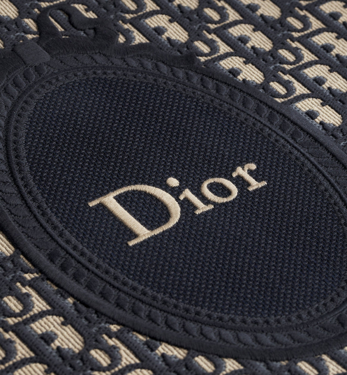 Medium Dior Book Tote With Blue Oblique Jacquard And Embroidered Médaillon