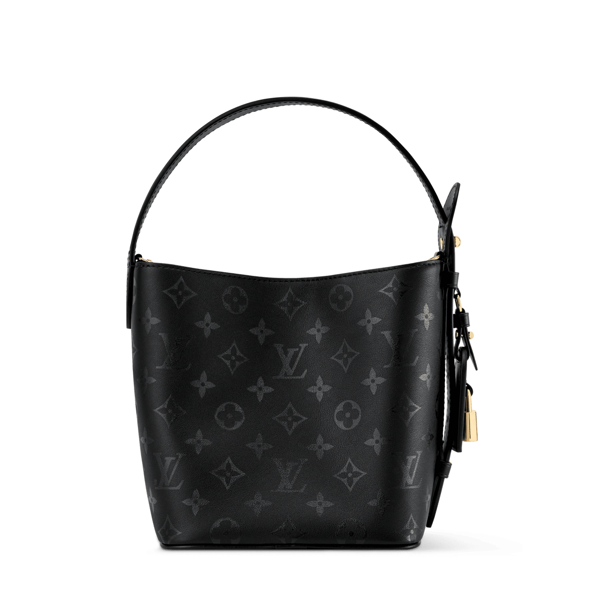 Women's All In BB Monogram Ink Boldly Black Bucket Bag