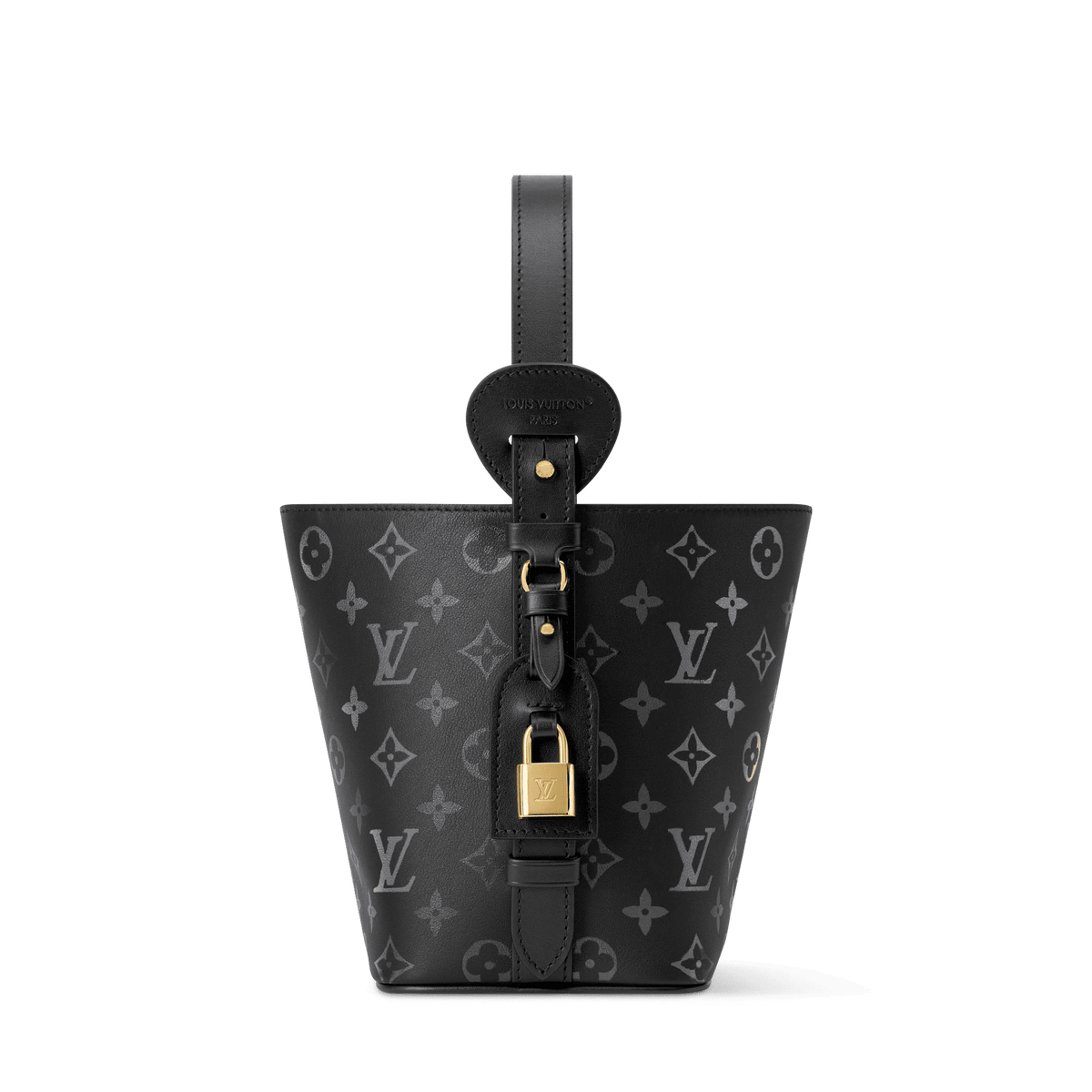 Women's All In BB Monogram Ink Boldly Black Bucket Bag