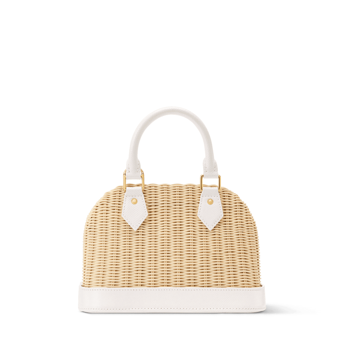 Women's Alma BB Off White Wicker Karung Leather Handbag