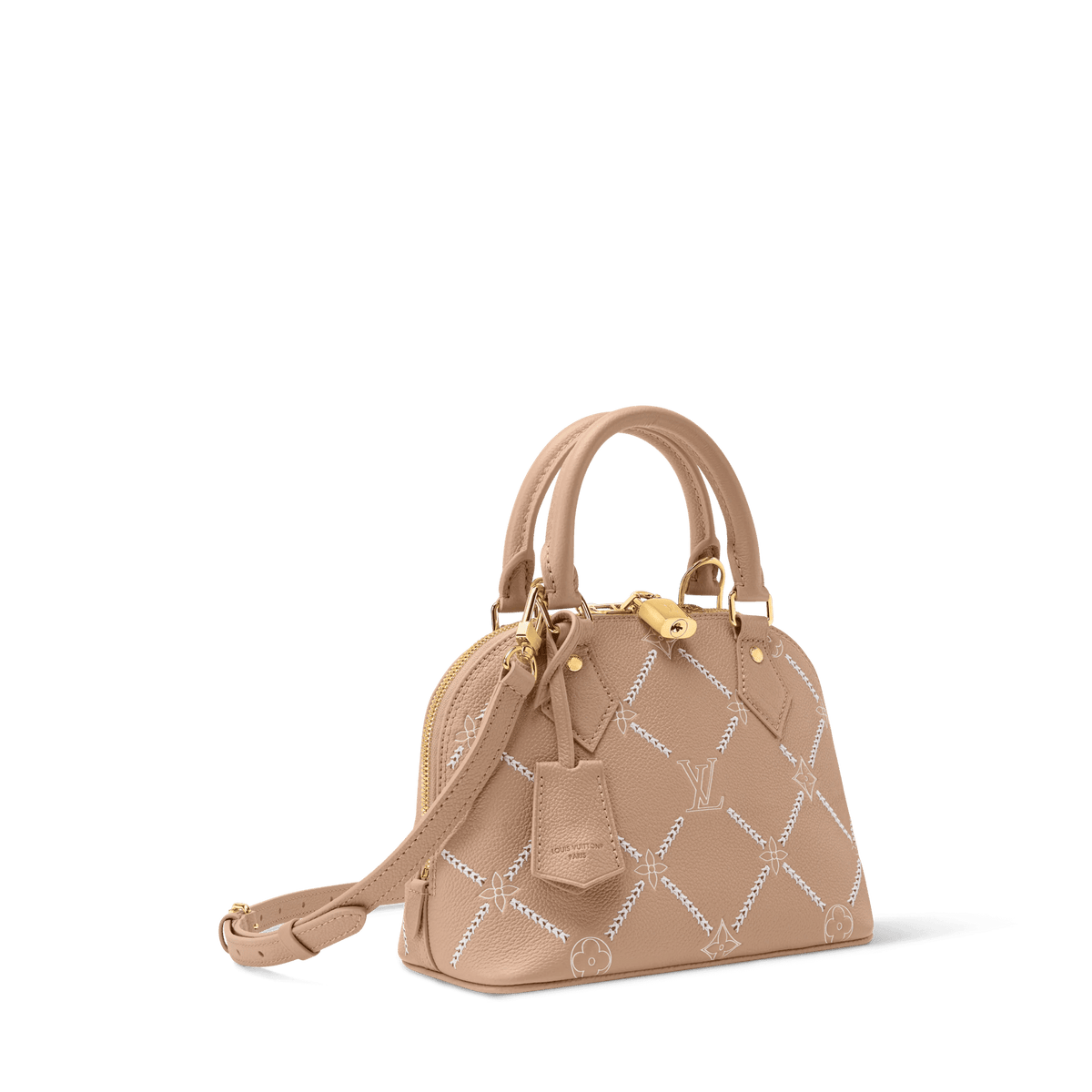 Women's Alma BB Hazelnut Couture Monogram Empreinte Leather Handbag M28458