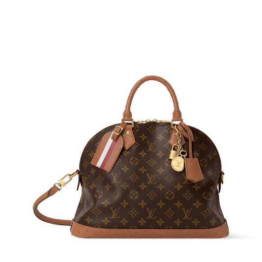 Women's Alma MM Soft Celebration Monogram Coated Canvas Tote Bag N30049