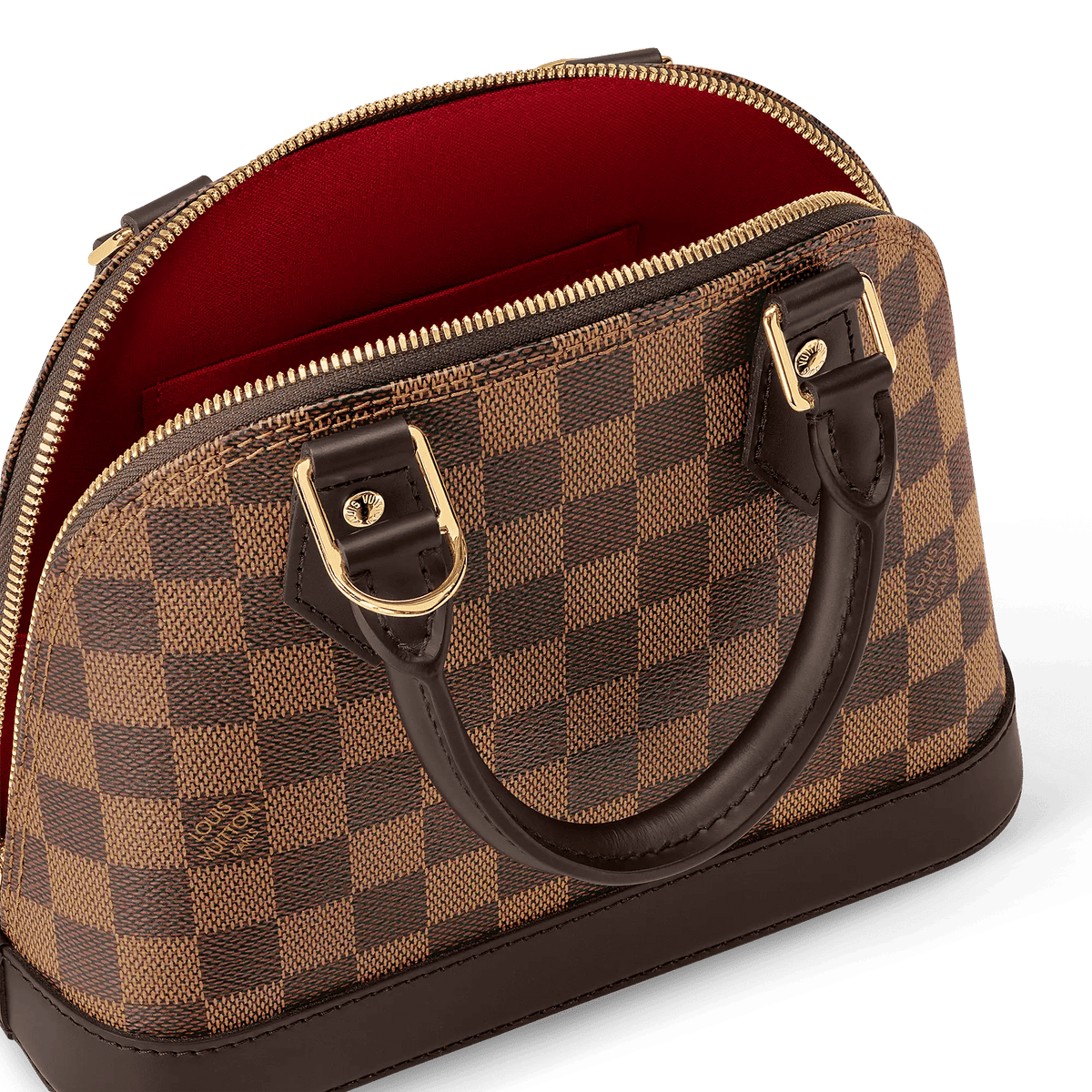 Women's Alma BB Damier Ebene Dark Chocolate Canvas Crossbody Bag
