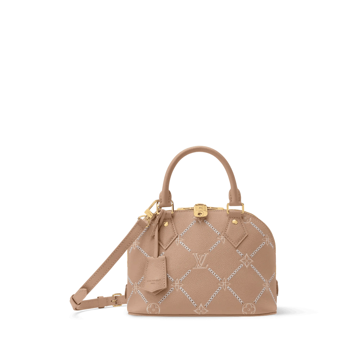 Women's Alma BB Hazelnut Couture Monogram Empreinte Leather Handbag M28458