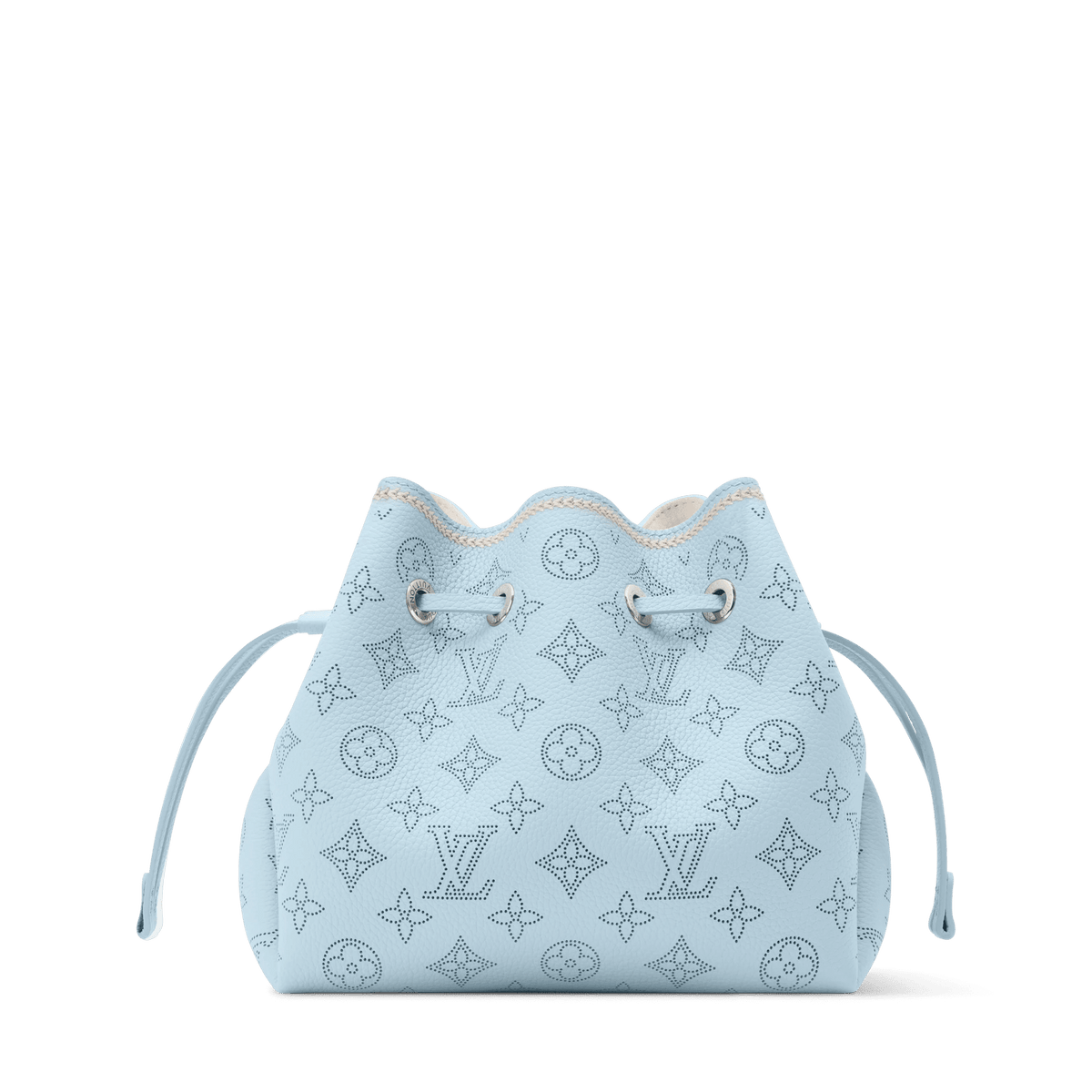 Women's Bella Mahina Bleu Olympe Perforated Calfskin Leather Tote Bag M28885