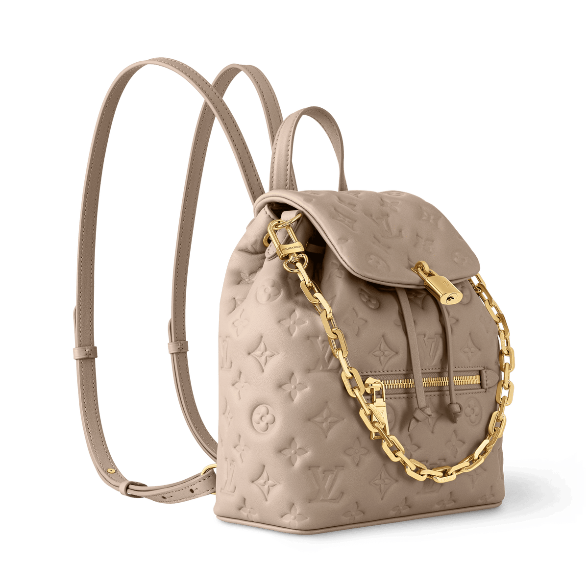 Women's Coussin Backpack PM Monogram Embossed Lambskin Leather Backpack M13358