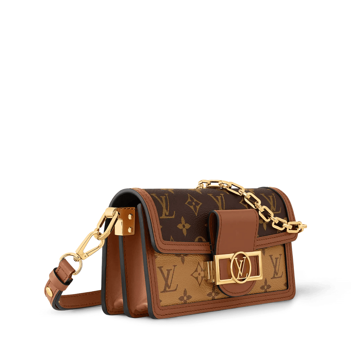 Women's Dauphine East West Monogram Reverse Canvas Shoulder Bag