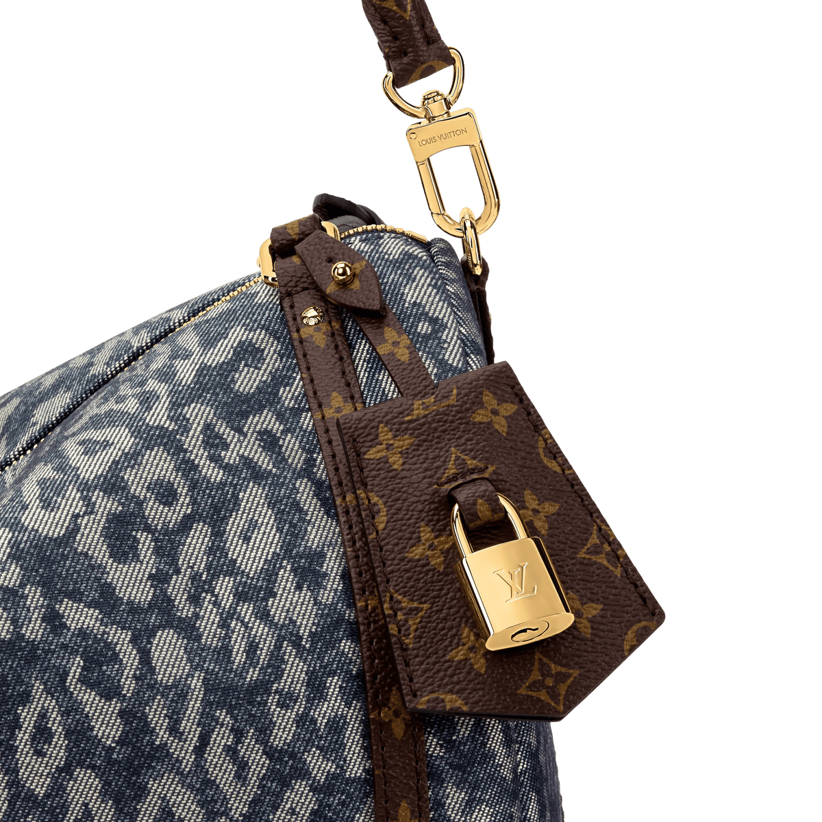 Women's Express MM Wild Denim Silver Blue Tote Bag M3A388