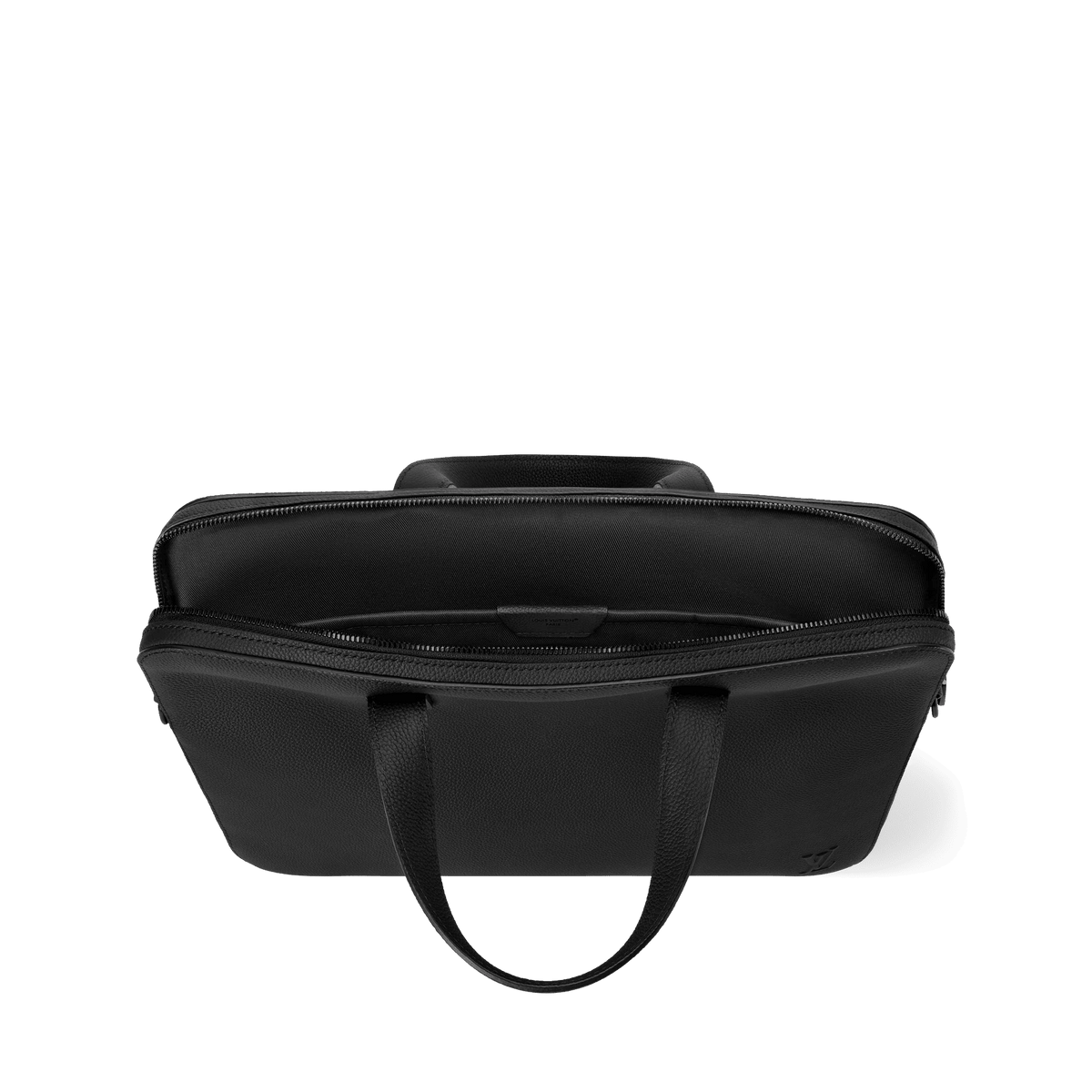 Men's Gate Briefcase Waxy Calfskin Black