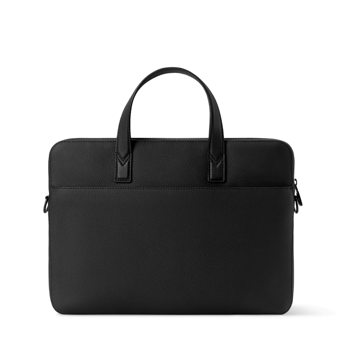 Men's Gate Briefcase Waxy Calfskin Black