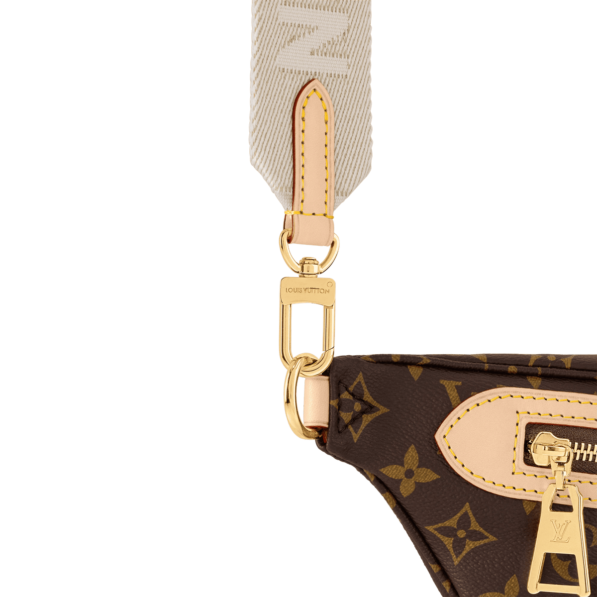 High Rise Bumbag Monogram Coated Canvas Gold-Color Hardware