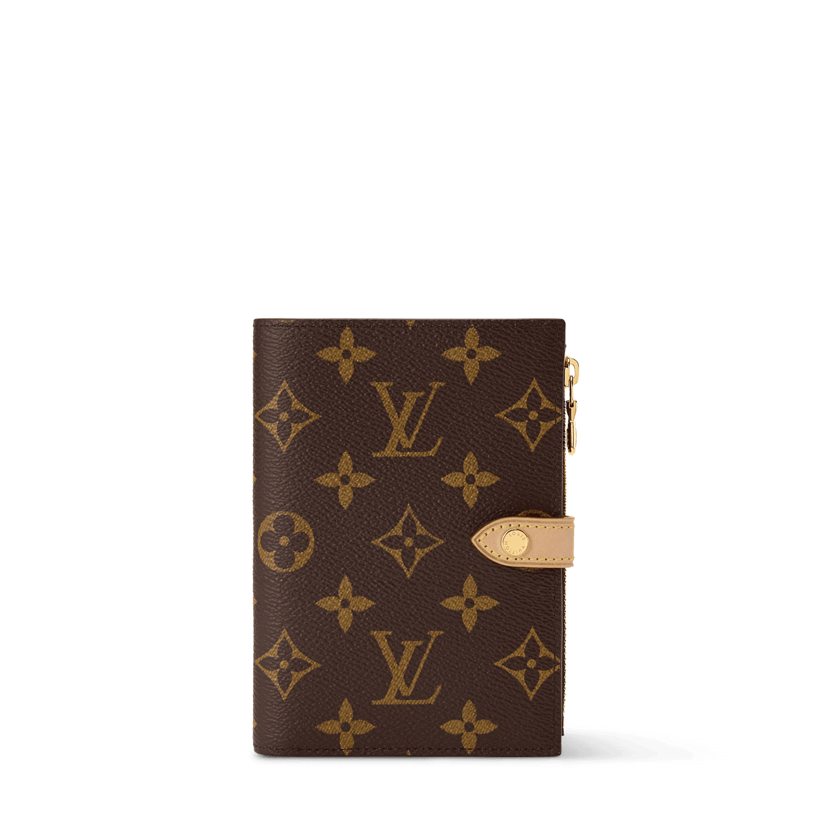 Locked Passport Cover Monogram Coated Canvas Gold-Toned Hardware