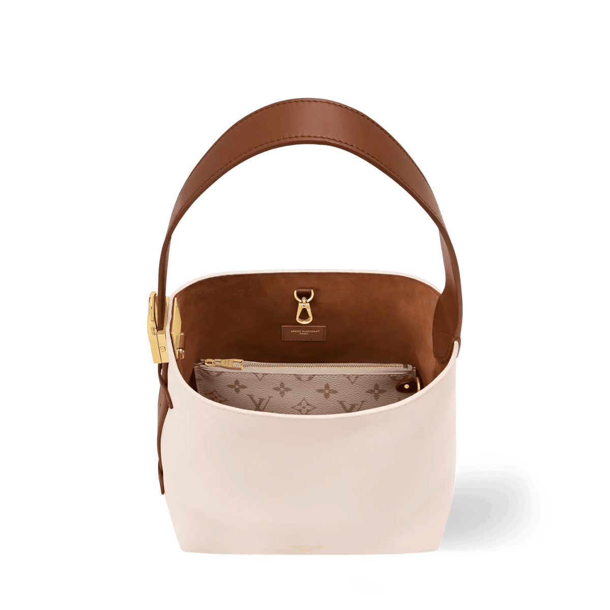 Women's Low Key Hobo PM Quartz Calf Leather Hobo Bag