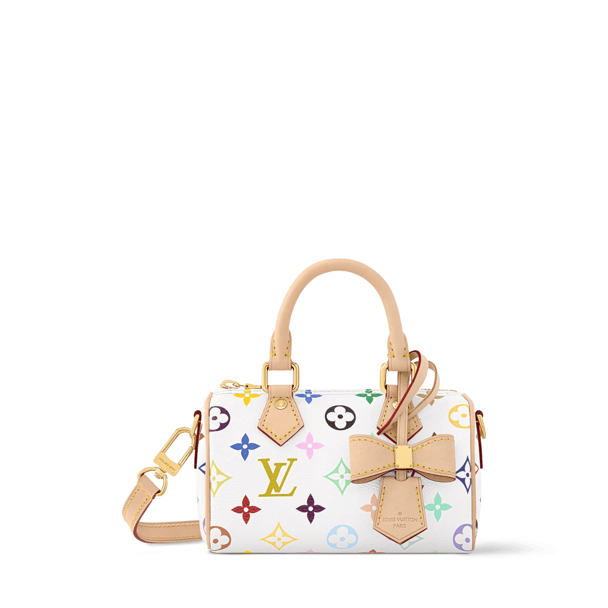 Women's Nano Speedy Multicolore Blanc Monogram Coated Canvas Handbag M13391