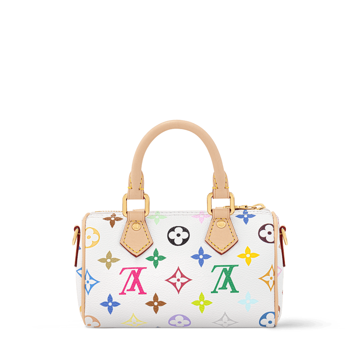 Women's Nano Speedy Multicolore Blanc Monogram Coated Canvas Handbag M13391