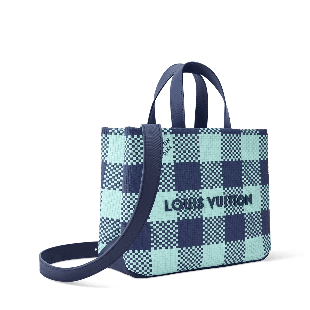 Men's Mini Shopper Tote Monogram Damier Blue