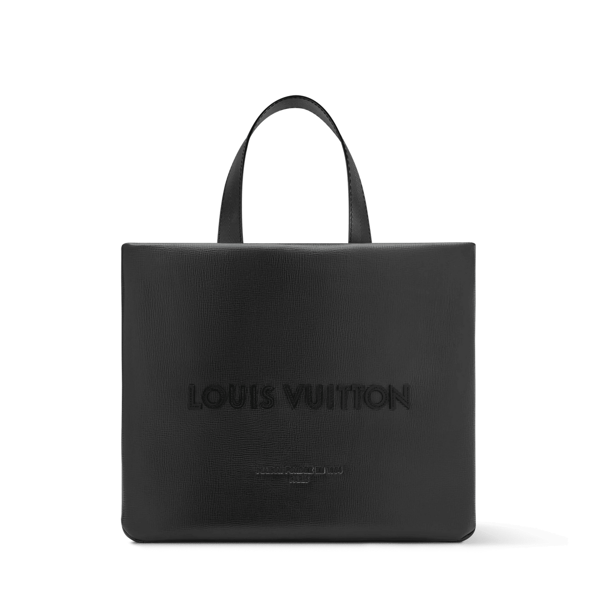 Mini Shopper Tote Monogram Calf Leather Black