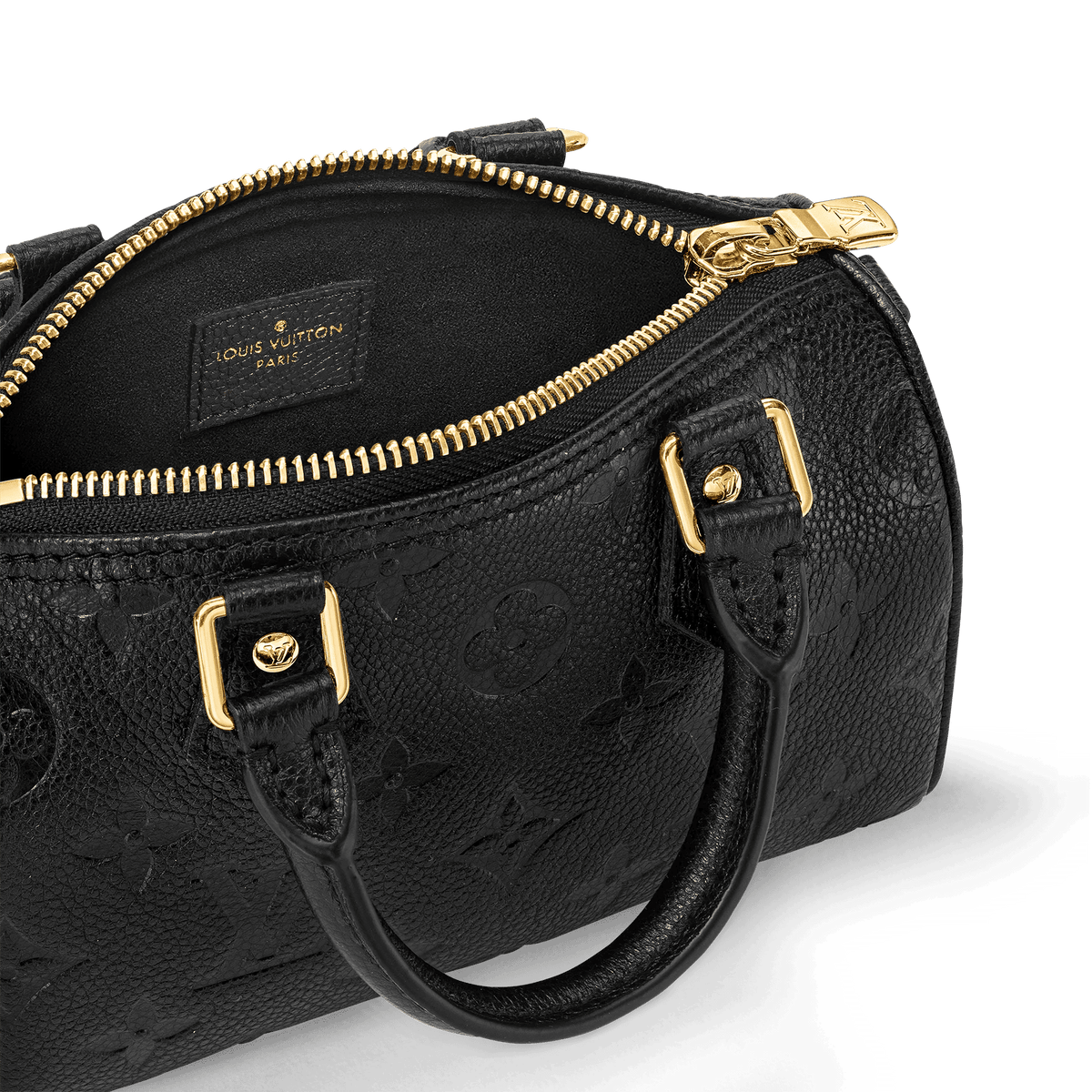 Women's Nano Speedy Black Monogram Empreinte Leather Handbag M82450