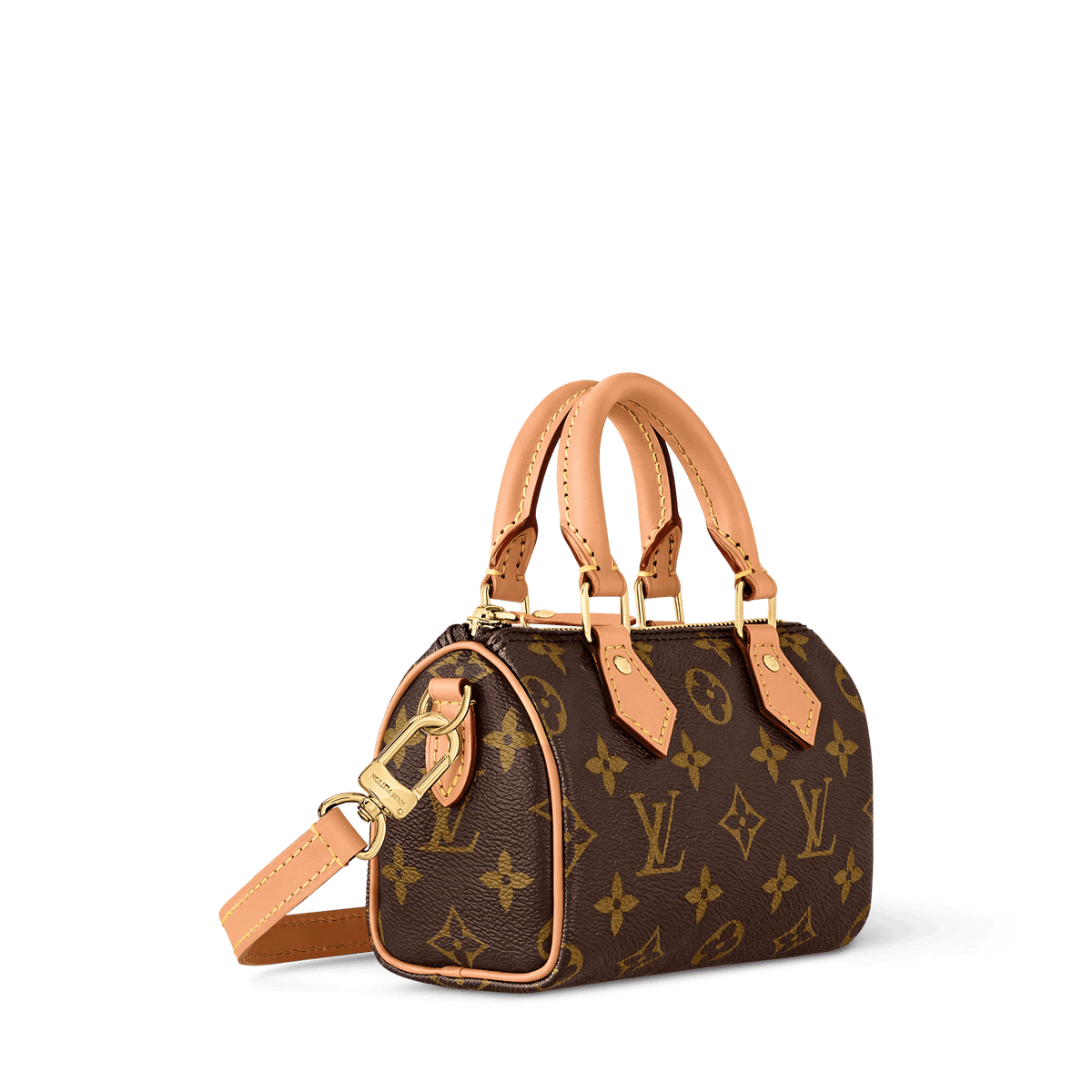 Nano Speedy Monogram Coated Canvas Gold-Toned Hardware